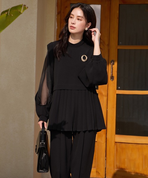 「DRESS PLUS」 セットアップ XX-LARGE ブラック レディース_画像3