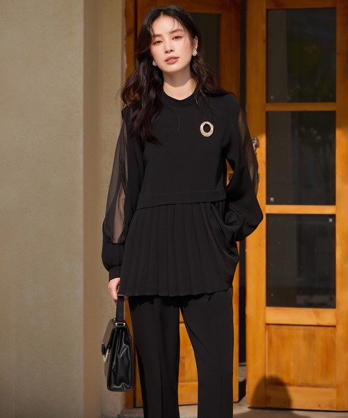 「DRESS PLUS」 セットアップ XX-LARGE ブラック レディース_画像6