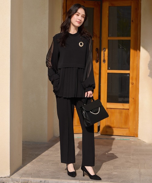 「DRESS PLUS」 セットアップ XX-LARGE ブラック レディース_画像8
