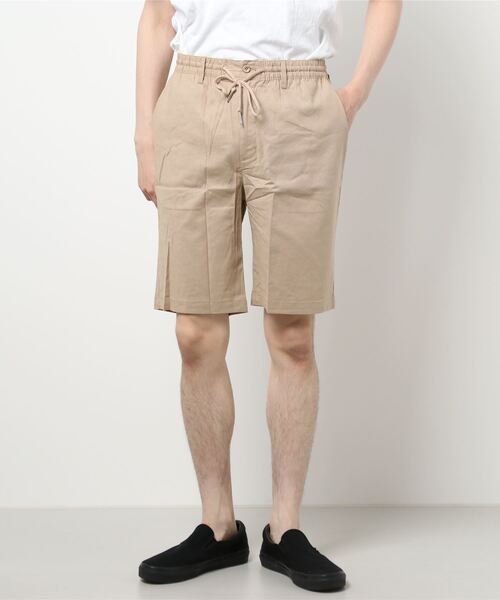 THISIS パンツ 綿麻ストレッチ ショートパンツ メンズ