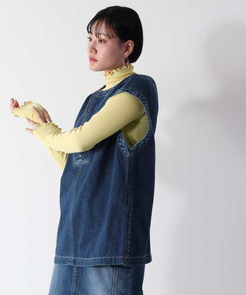 ベスト ジレ POCKET HOODIE デニムベスト レディース 楽天市場】 春夏秋 レディース レディース ベスト デニムベスト