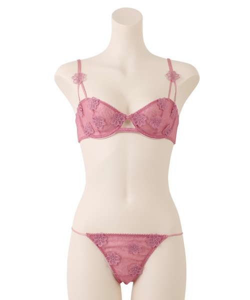 RAVIJOUR ブラジャー ショーツセット ライトフラワー ブラ