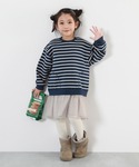 ワンピース 裏起毛 裾チュールワンピース キッ...の詳細画像4