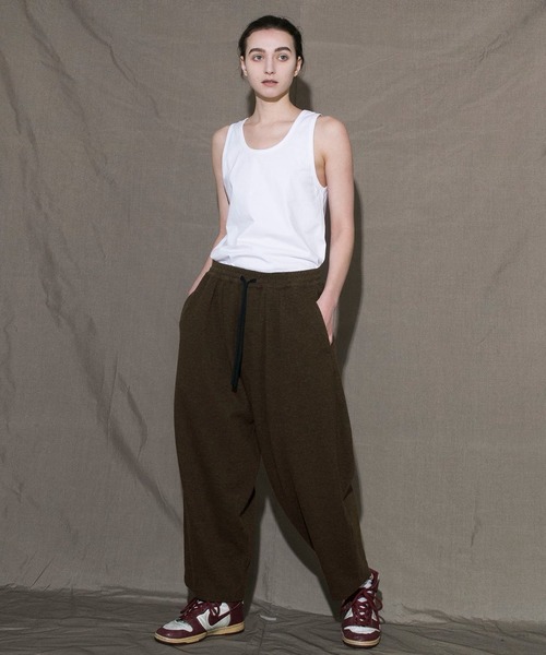 パンツ メンズ 「my beautiful landlet」 RECYCLED MELANGE WOOL KNIT WIDE PANTS｜zozo｜09