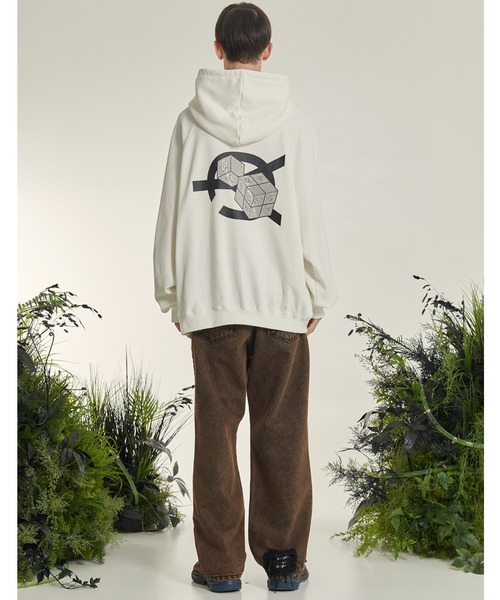 OY（オーワイ） パーカー 「OY/オーワイ」LINE STONE CUBE LOGO HOODIE