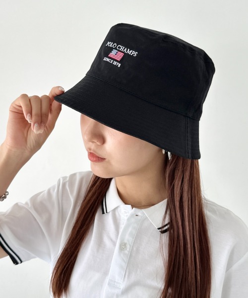 帽子 ハット POLOCHAMPS/ポロチャンプス 別注 リバーシブル ミニ刺繍