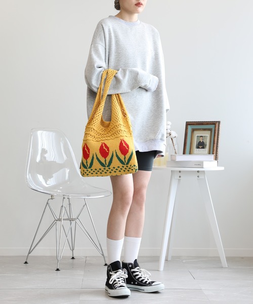 【新品・未使用】まりや★ニットトートバック☆ライブ会場購入！希少です！ 楽天市場】ニット トートバッグ 大きめ 通販 ニットトートバッグ