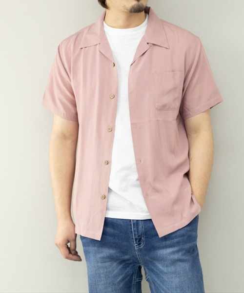 STYLEBLOCK シャツ レーヨンオープンカラーシャツ メンズ
