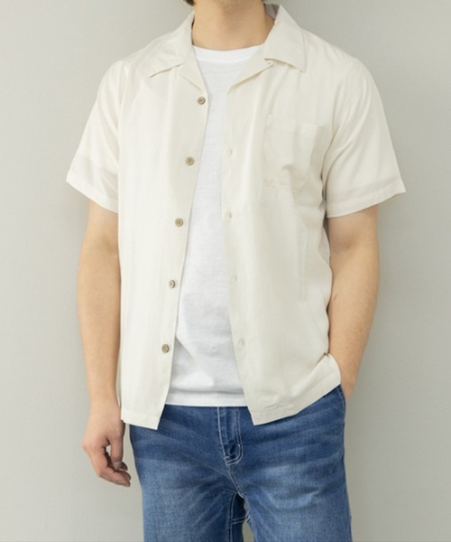 STYLEBLOCK シャツ レーヨンオープンカラーシャツ メンズ