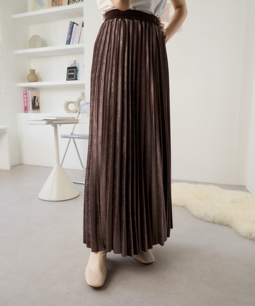 希少✨ COMME des GARÇONS フリンジ ベロア スカート 婦人画報掲載】クラッシュベロアプリーツスカート