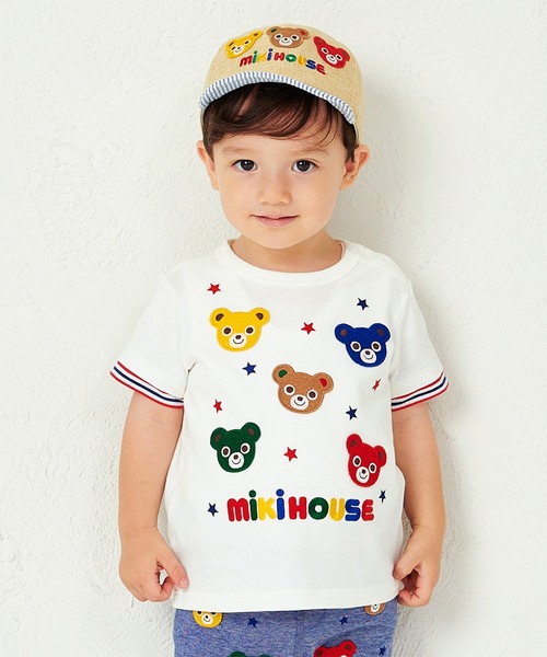 ミキハウス　プッチーワッペンTシャツ　130 MIKI HOUSE（ミキハウス） tシャツ プッチーモチーフ半袖Tシャツ