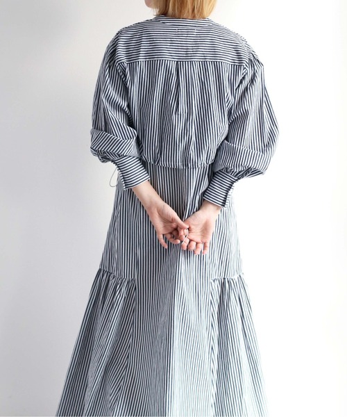 cepo（セポ） シャツワンピース ドロストストライプシャツ＋