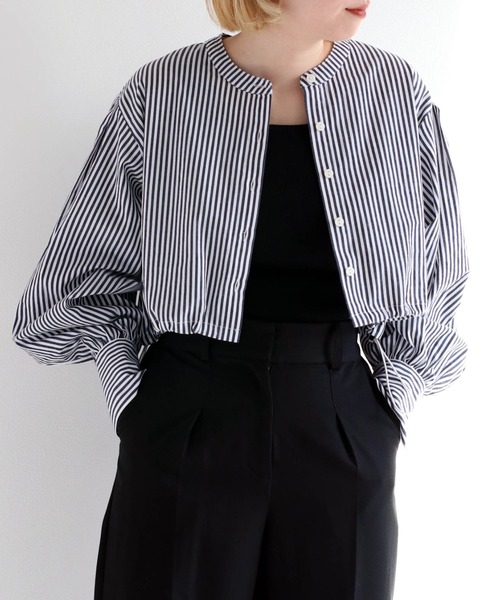 cepo（セポ） シャツワンピース ドロストストライプシャツ＋