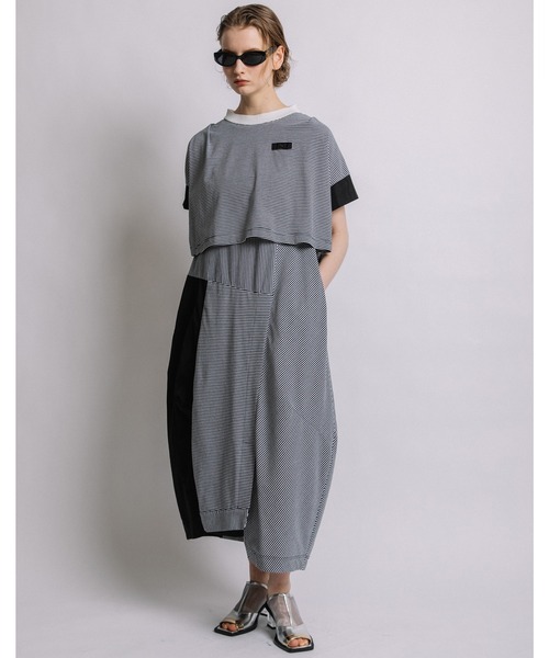 【新品・未使用】AULAAILA タフタコンビネーションTシャツ アウラアイラ aulaaila AULA AILA タフタコンビネーションT