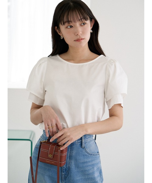 Stylevoice for xxx ブラウス シャツ ダブルパフスリーブ