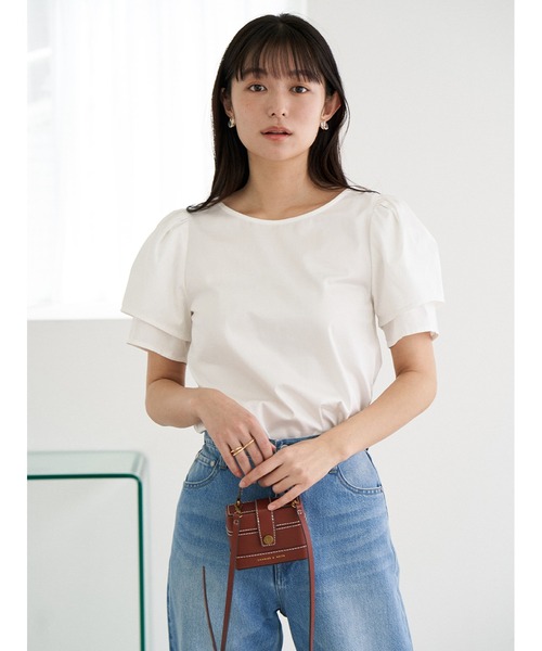 Stylevoice for xxx ブラウス シャツ ダブルパフスリーブ