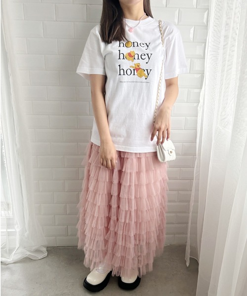 tシャツ ディズニー/Disney/クマのプーさん/WinnieThePooh/ロングスリーブTシャツ/ロンT/ブラック/プーさん/キャラクター/映画 ディズニー/Disney/クマのプーさん/WinnieThePooh/ロング