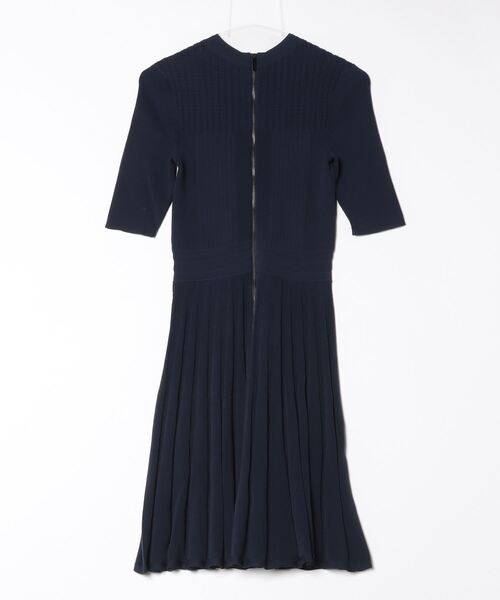 TED BAKER サイズ2 ネイビー 半袖 ニットワンピース