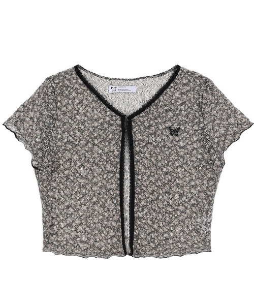カーディガン A'GEM/9 × .kom 「 FANCY CLUB/ファンシークラブ」 FRILL FLOWER HOOK CARDIGAN/フリル FANCY CLUB カーディガン A'GEM/9 × .kom 「 CLUB/ファンシー
