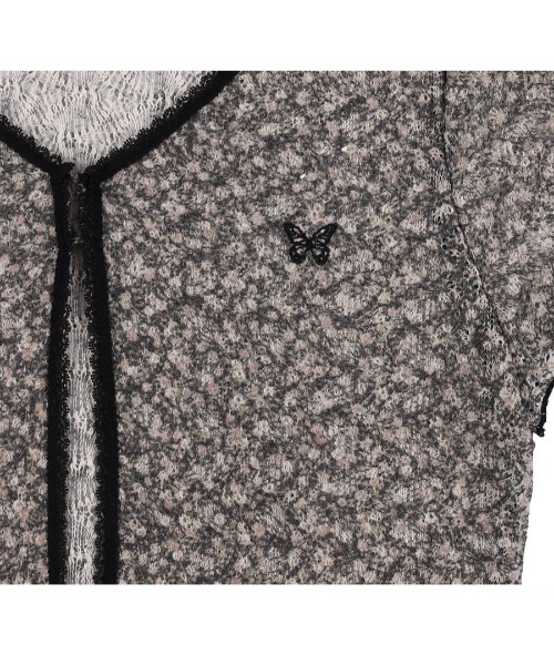 カーディガン A'GEM/9 × .kom 「 FANCY CLUB/ファンシークラブ」 FRILL FLOWER HOOK CARDIGAN/フリル FANCY CLUB カーディガン A'GEM/9 × .kom 「 CLUB/ファンシー