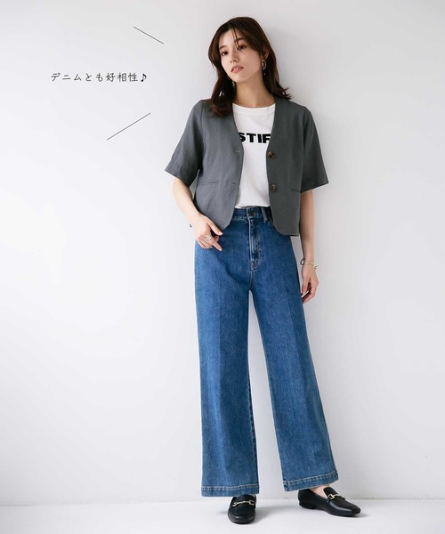レリアン夏用半袖スーツ Emilyan スーツ 「さらっと涼しい夏ジャケット」WEB限定！手洗い