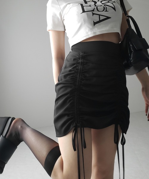 ★Karen Millen★ストラクチャードシャーリングミニスカート me+em select スカート 「 インパン裏地付 / セルフカット調節
