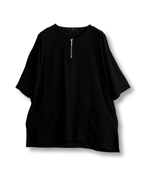 NO ID. tシャツ BIG-ZIPヘンリーネックPO(プルオーバー) メンズ