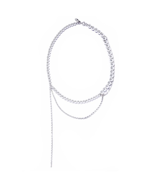 ネックレス 「quip queint」bowling mix chain necklace/ボウリング ミックス チェーン ネックレス レディースの画像