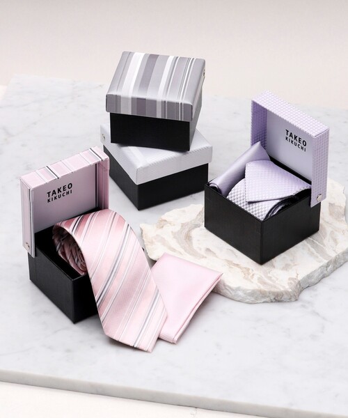 TAKEO KIKUCHI（タケオキクチ） ネクタイ 「フォーマルBOX」チーフ