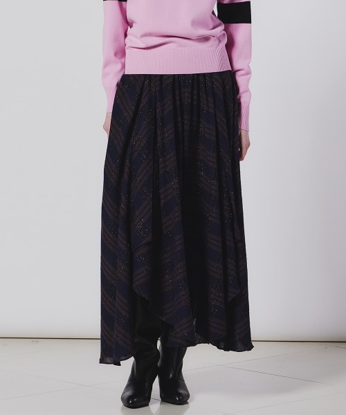 未使用　ダブルスタンダード　チェックロングスカート DOUBLE STANDARD CLOTHING スカート オリジナルチェックフレア