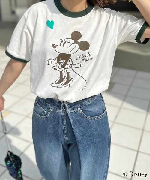   ディズニー Tシャツ ミニー 限定 ネイビー M セール】NET別注/ディズニーキャラクターミニーマウス/アソートT