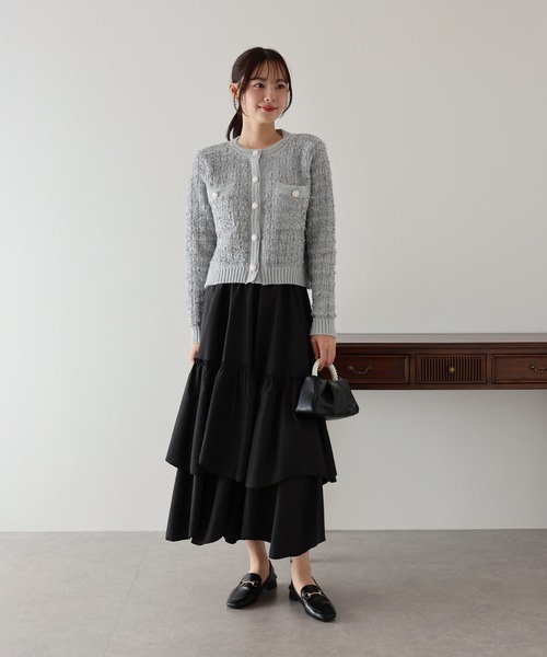 BLUEEAST（ブルーイースト） カーディガン ツイード風ニット
