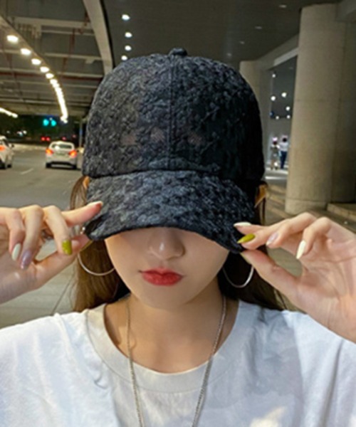 STYLEBLOCK キャップ 帽子 シースルーフラワーキャップ