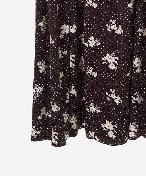 le.coeur blanc（ルクールブラン） ワンピース ドット×フラワーサテン