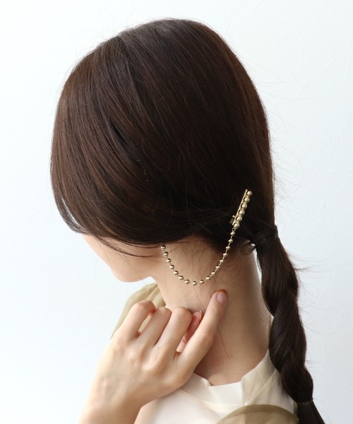 Three Four Time（スリーフォータイム） ヘアクリップ ボールチェーン