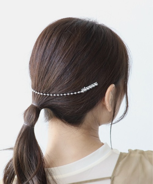Three Four Time（スリーフォータイム） ヘアクリップ ボールチェーン