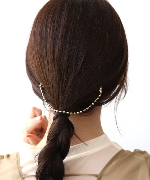 Three Four Time（スリーフォータイム） ヘアクリップ ボールチェーン