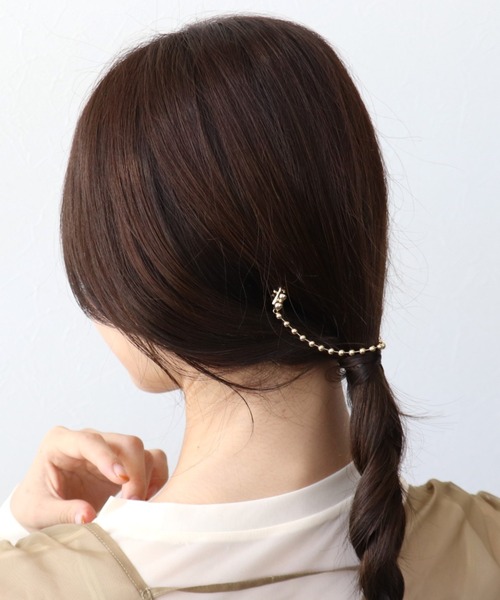 Three Four Time（スリーフォータイム） ヘアクリップ ボールチェーン