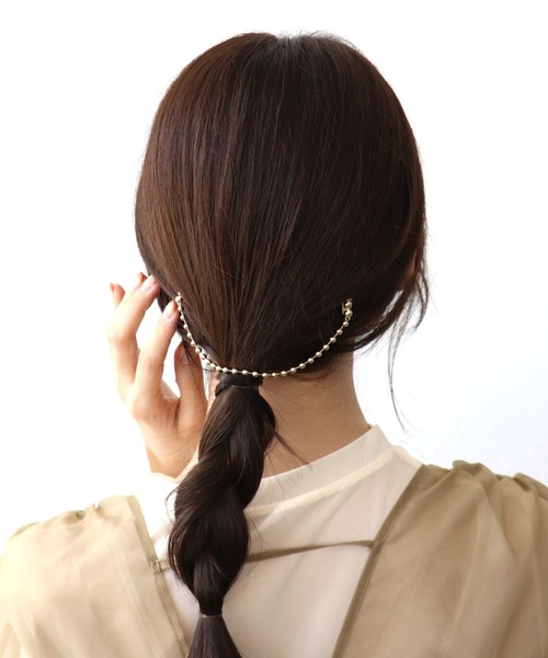 Three Four Time（スリーフォータイム） ヘアクリップ ボールチェーン