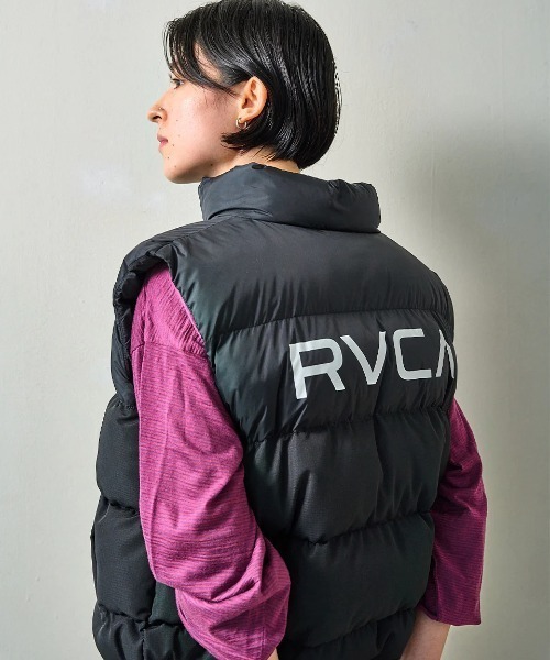 ベスト ジレ RVCA レディース RVCA PUFFER VEST ベスト/ルーカバックプリントロゴベスト レディース RVCA ベスト ジレ レディース PUFFER VEST ベスト/ルーカバック