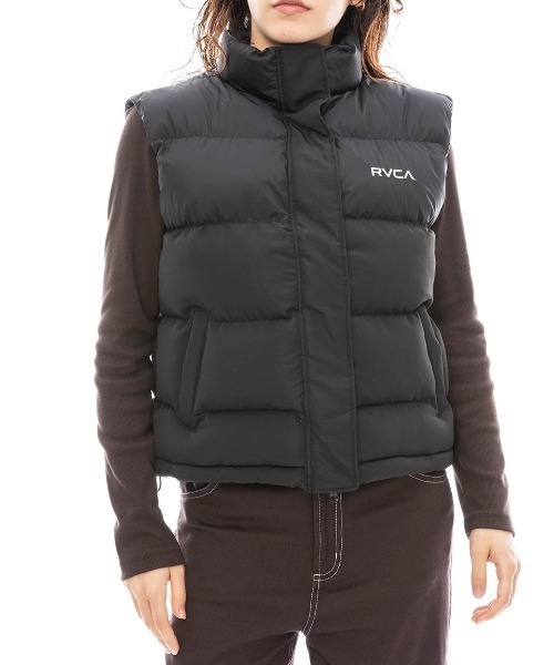 ベスト ジレ RVCA レディース RVCA PUFFER VEST ベスト/ルーカバックプリントロゴベスト レディース RVCA ベスト ジレ レディース PUFFER VEST ベスト/ルーカバック