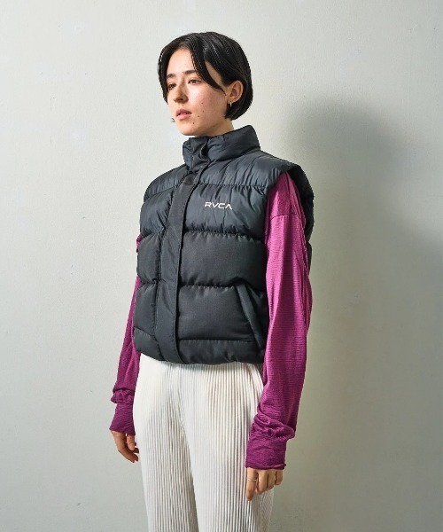 ベスト ジレ RVCA レディース RVCA PUFFER VEST ベスト/ルーカバックプリントロゴベスト レディース RVCA ベスト ジレ レディース PUFFER VEST ベスト/ルーカバック