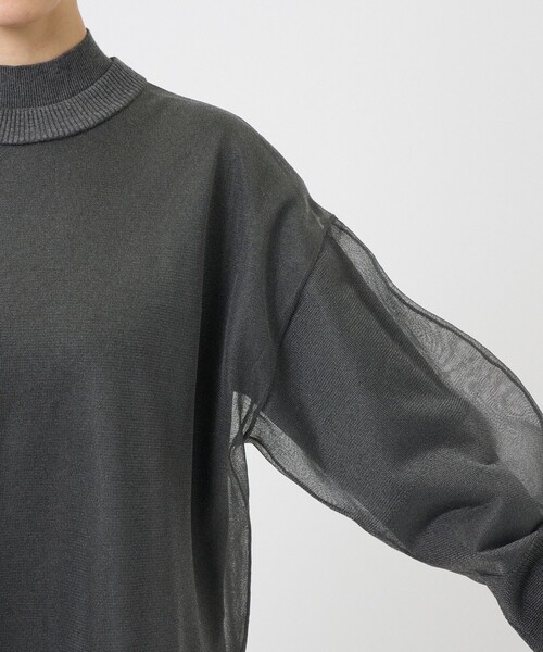 [アンスリード]UN3D. ショルダーニットトップス レイヤード シーズンレス UN3D. ニット 「UN3D./アンスリード」SEE THROUGH LAYERED KNIT
