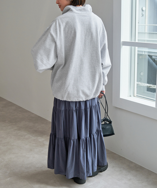 Spick＆Span トレーナー スウェット 裏毛ハーフジップトップ