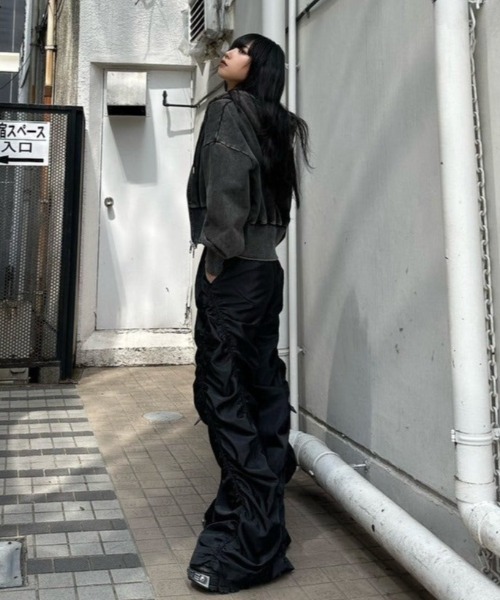 KsG パンツ ワイドシャーリングモップパンツ レディース メンズ