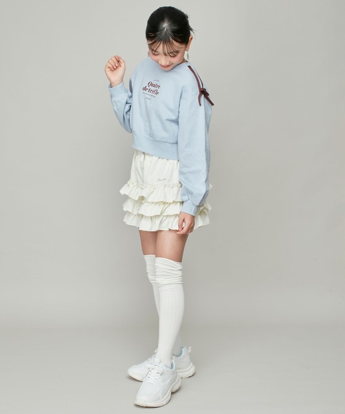 JENNI love トレーナー 「コットン100％」ラインリボン短丈