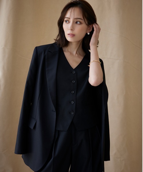 anuans ジャケット anuans（アニュアンス） ジャケット ノーカラージャケット 「WEB限定