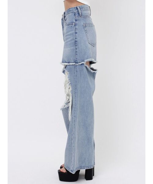 GYDA ハイウエスト デニム ハイウエスト HIGH-END STRAIGHT SLIM デニムパンツ[品番