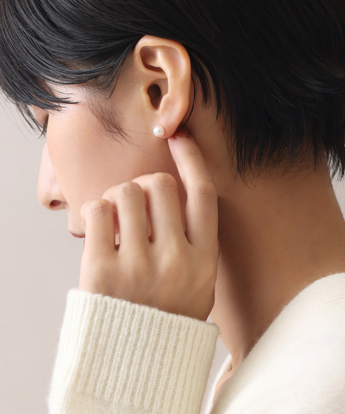 Lilas アコヤパール7mmピアス K10（両耳） Lilas ピアス アコヤパール7mmピアス K10（両耳） レディース