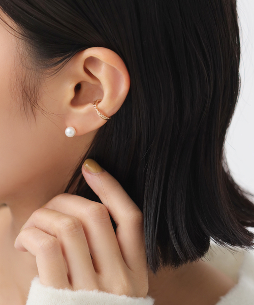 Lilas アコヤパール7mmピアス K10（両耳） Lilas ピアス アコヤパール7mmピアス K10（両耳） レディース